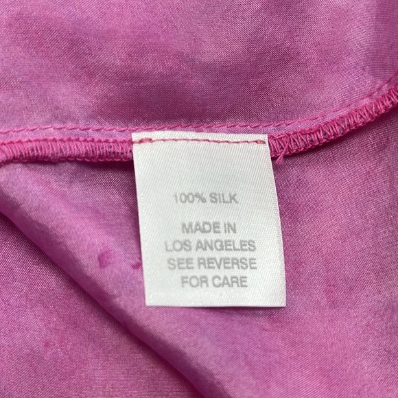 Johnny Was Pink Smocked Short Sleeve Blouse Size M/L - Picture 4 of 4